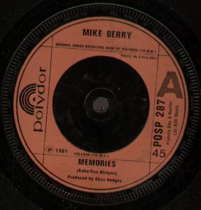 Mike Berry - Memories - 7 Inch