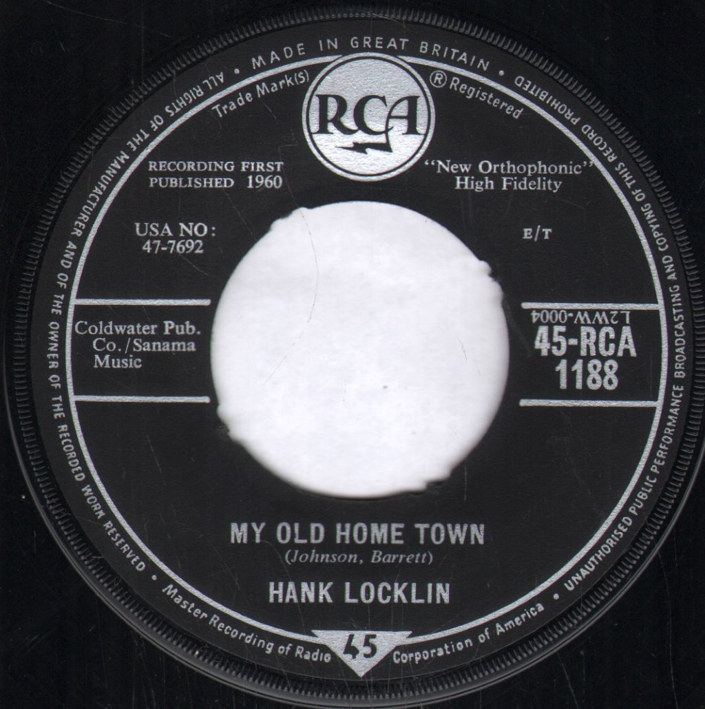 Hank Locklin - Please Help Me, I'm Falling - 7 Inch