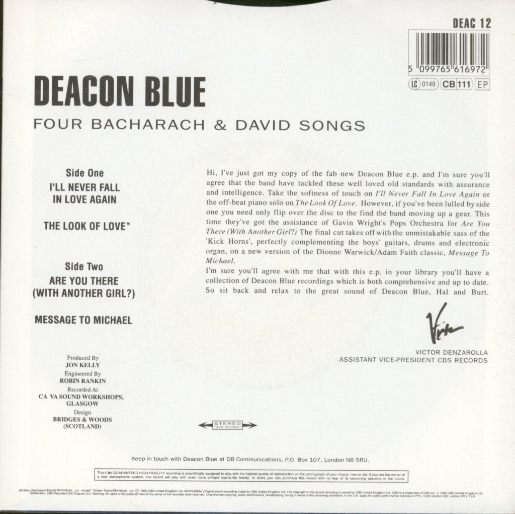Deacon Blue - I'll Never Fall In Love Again - 7 Inch