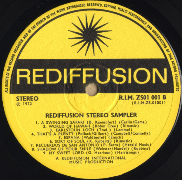 Various Artists - Rediffusion Stereo Sampler - Lp