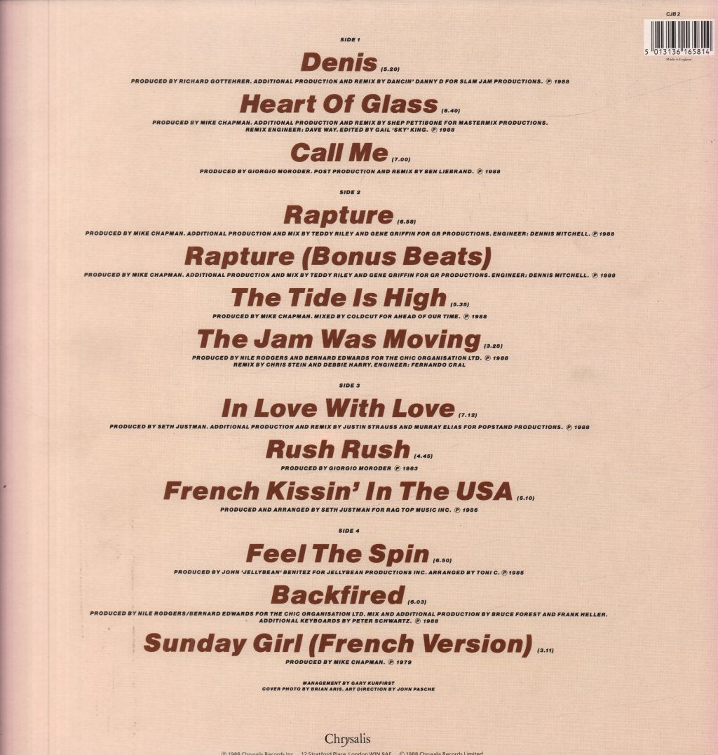 Blondie - Once More Into The Bleach - Double Lp