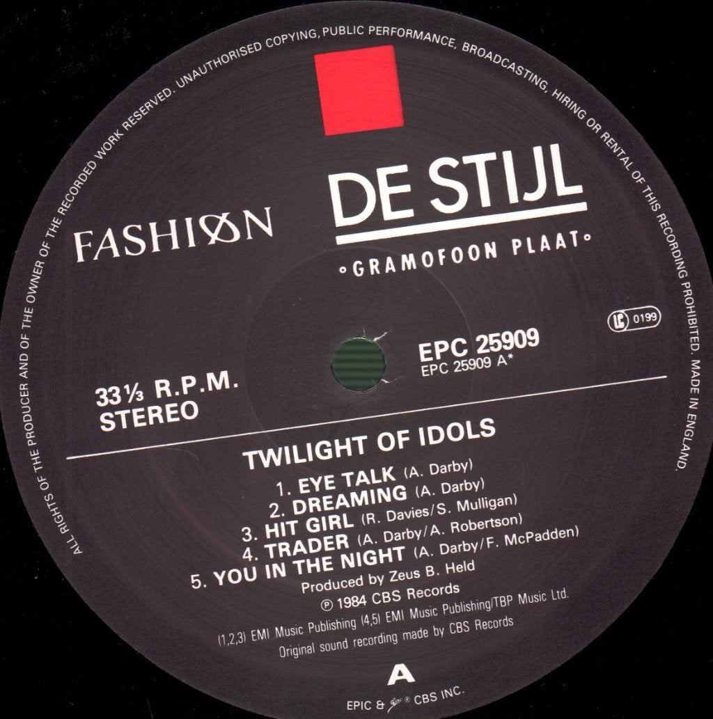 Fashion - Twilight Of Idols - Lp