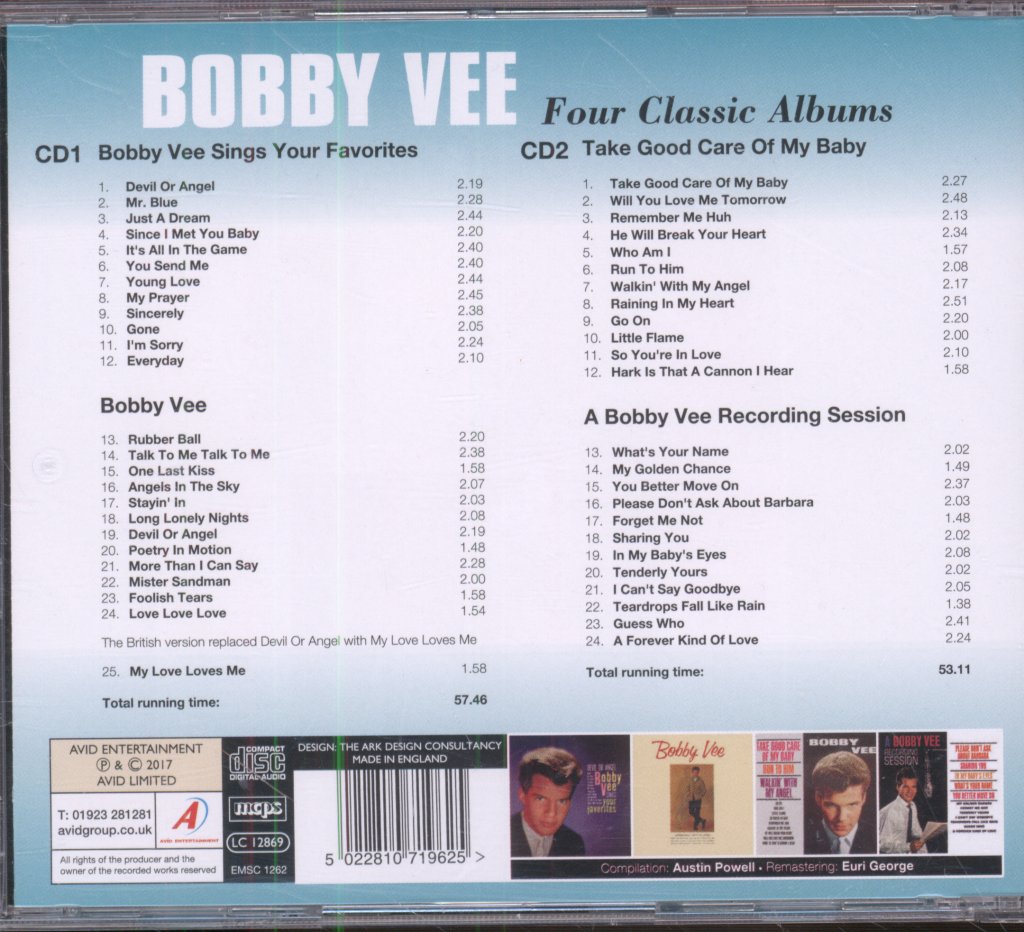 Bobby Vee - Four Classic Albums - Double Cd