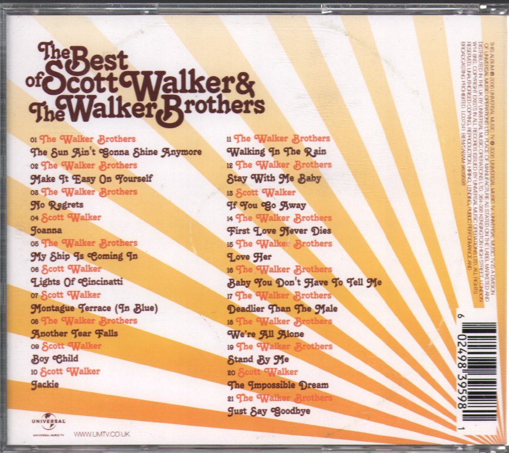 Walker Brothers - Best Of (The Sun Ain't Gonna Shine Anymore) - Cd