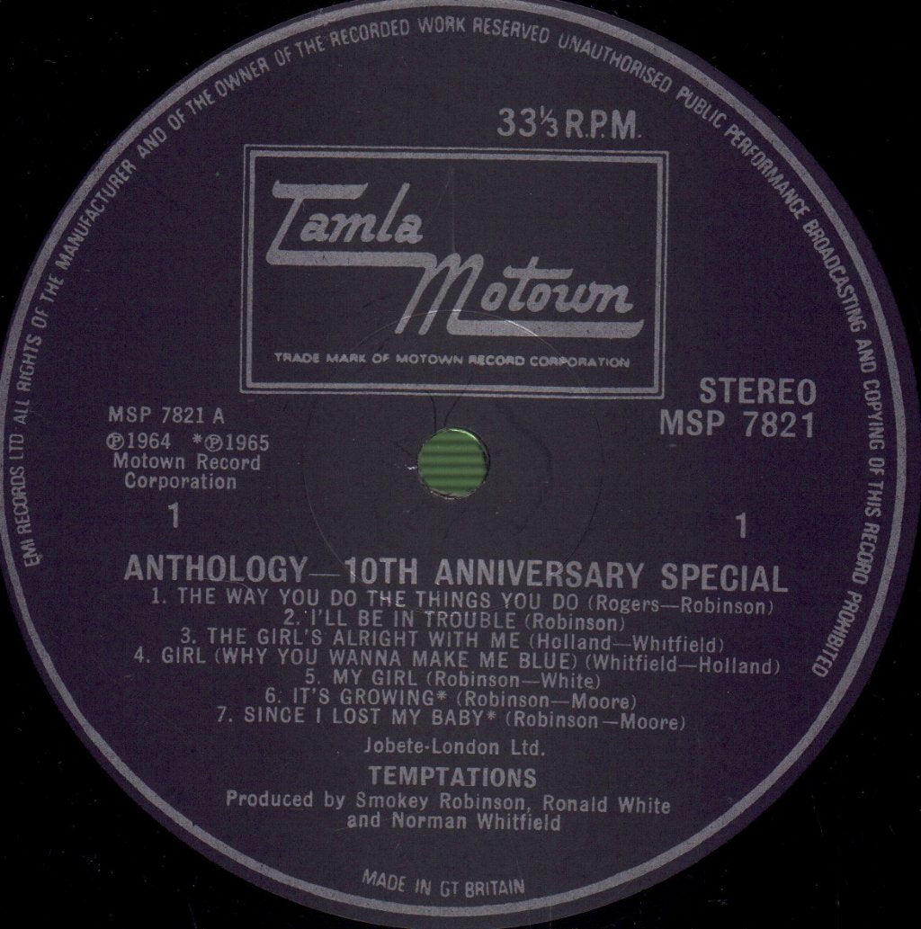 Temptations - Anthology - Triple Lp