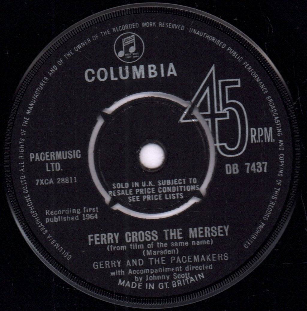 Gerry And The Pacemakers - Ferry Cross The Mersey - 7 Inch