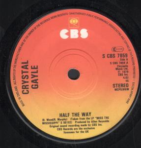 Crystal Gayle - Half The Way - 7 Inch