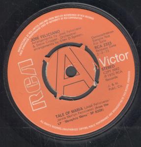 Jose Feliciano - Tale Of Maria - 7 Inch