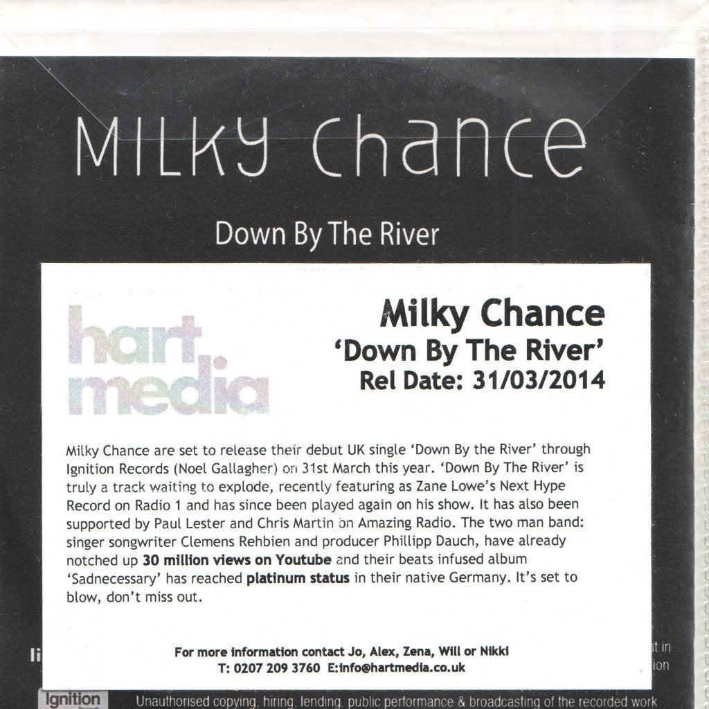 Milky Chance - Down By The River - Cdr