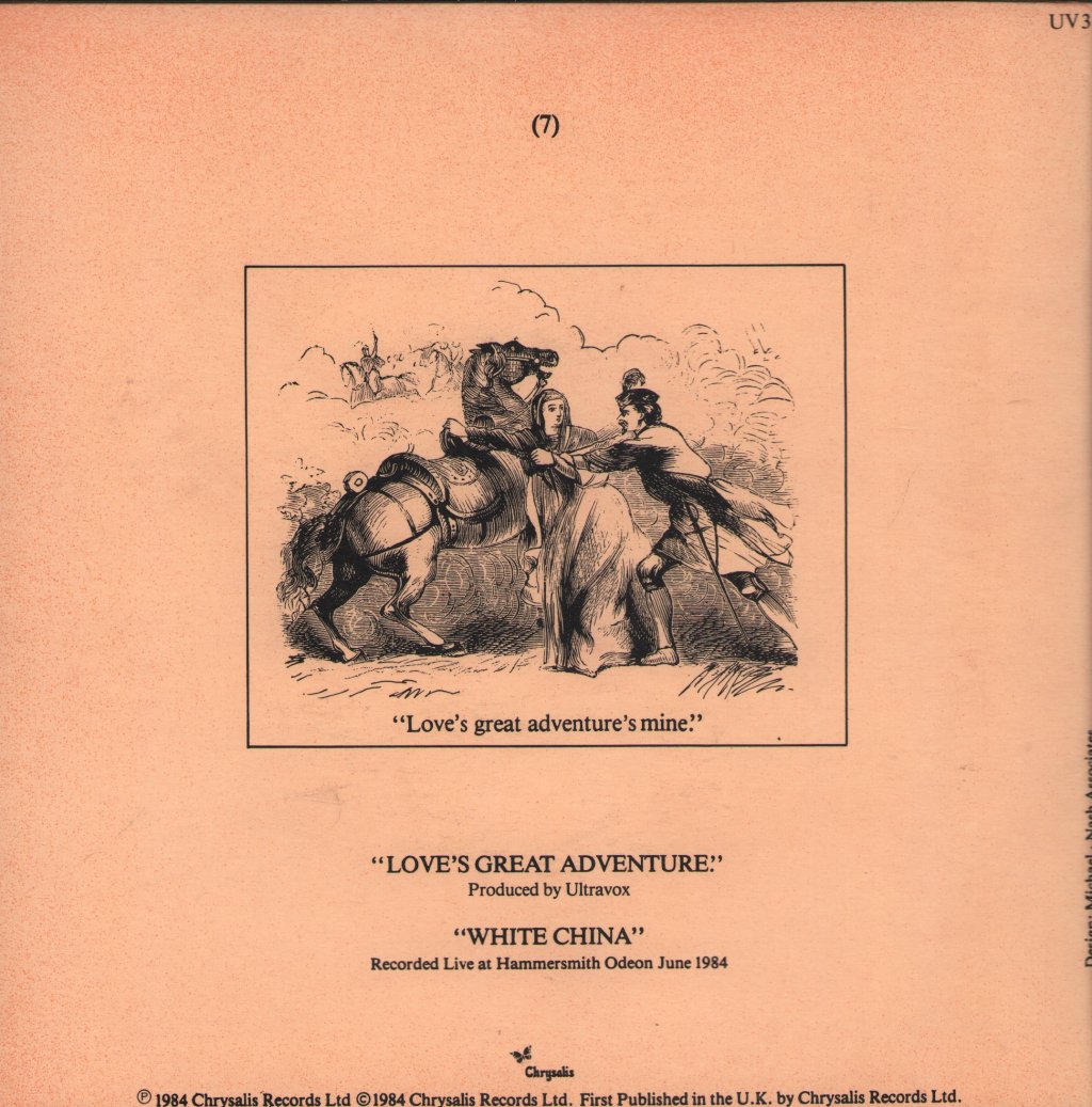 Ultravox - Love's Great Adventure - 7 Inch