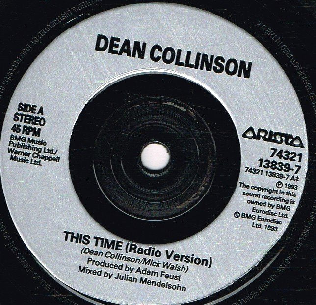 Dean Collinson - This Time - 7 Inch