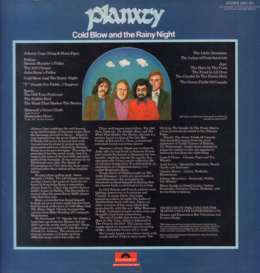 Planxty - Cold Blow And The Rainy Night - Lp