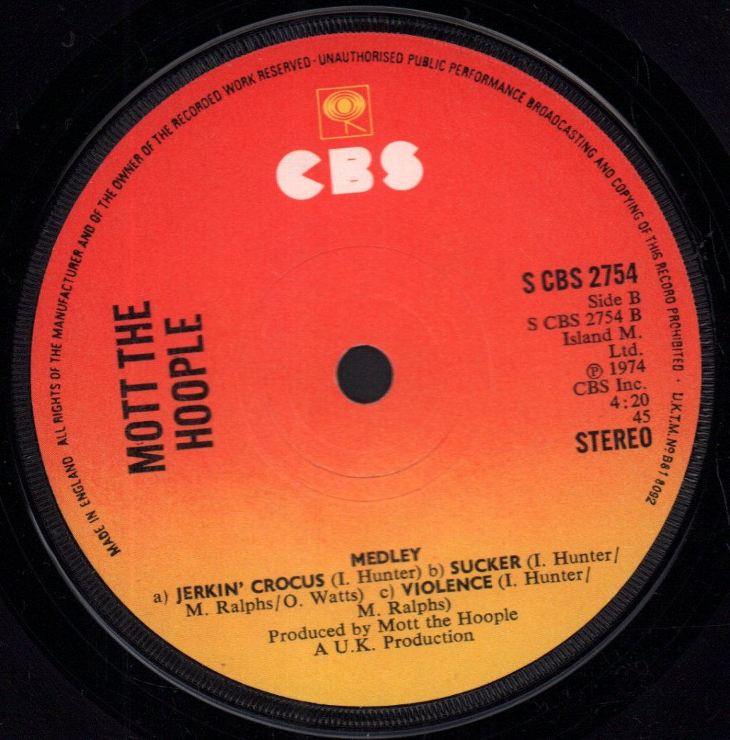 Mott The Hoople - Saturday Gig - 7 Inch