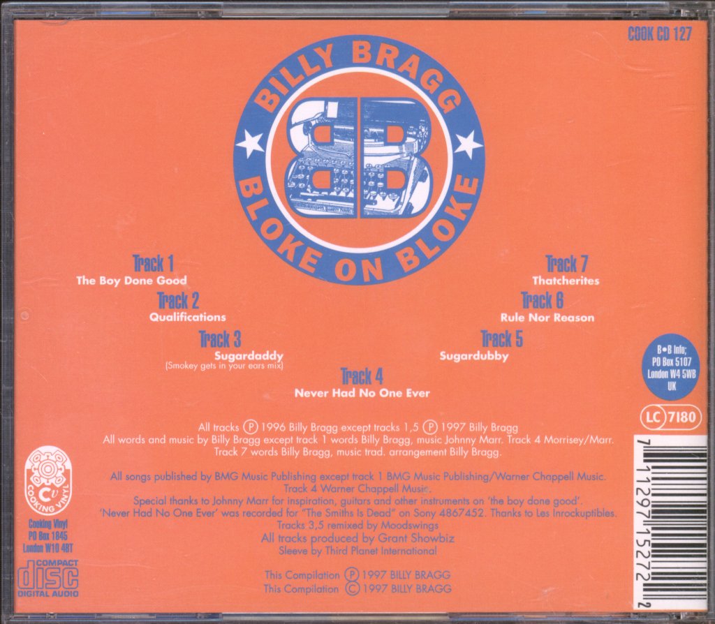 Billy Bragg - Bloke On Bloke - Cd