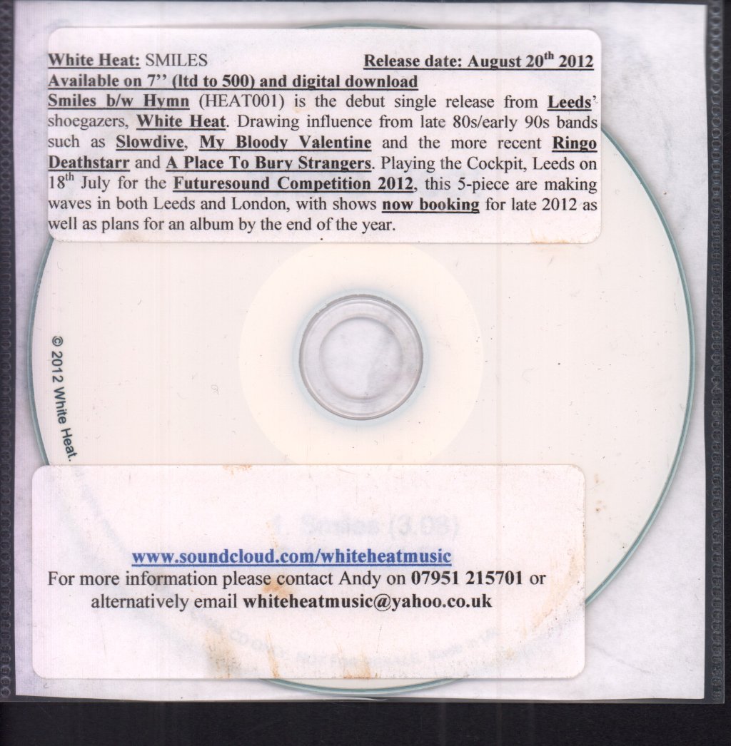 White Heat (Indie/Shoegazing) - Smiles - Cdr