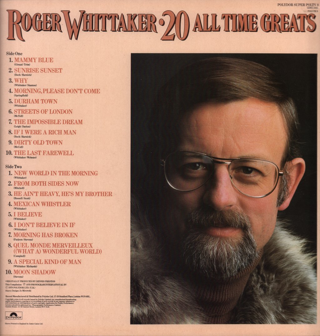 Roger Whittaker - 20 All Time Greats - Lp