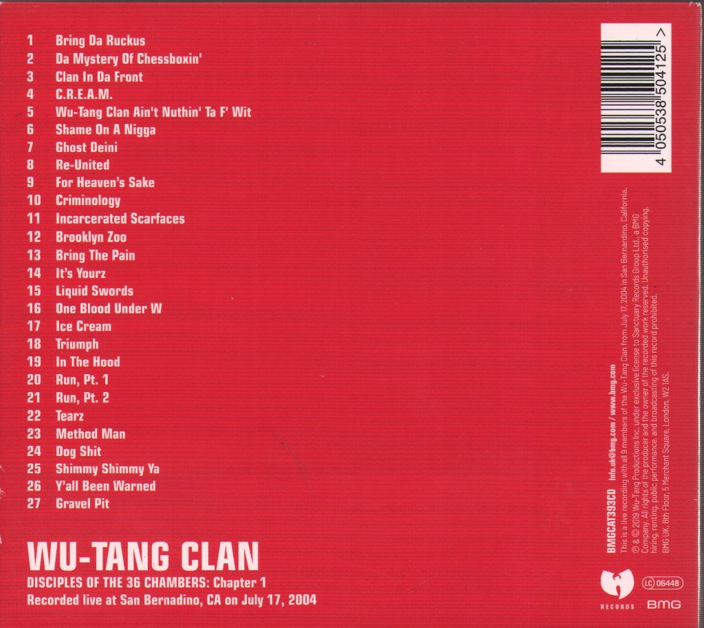 Wu-Tang Clan - Disciples Of The 36 Chambers: Chapter 1 - Cd