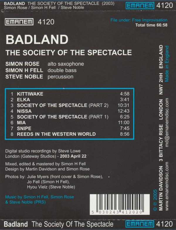 Badland (Jazz) - Society Of The Spectacle - Cd