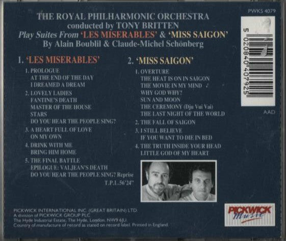 Royal Philharmonic Orchestra - Miss Saigon And Les Miserables - Cd