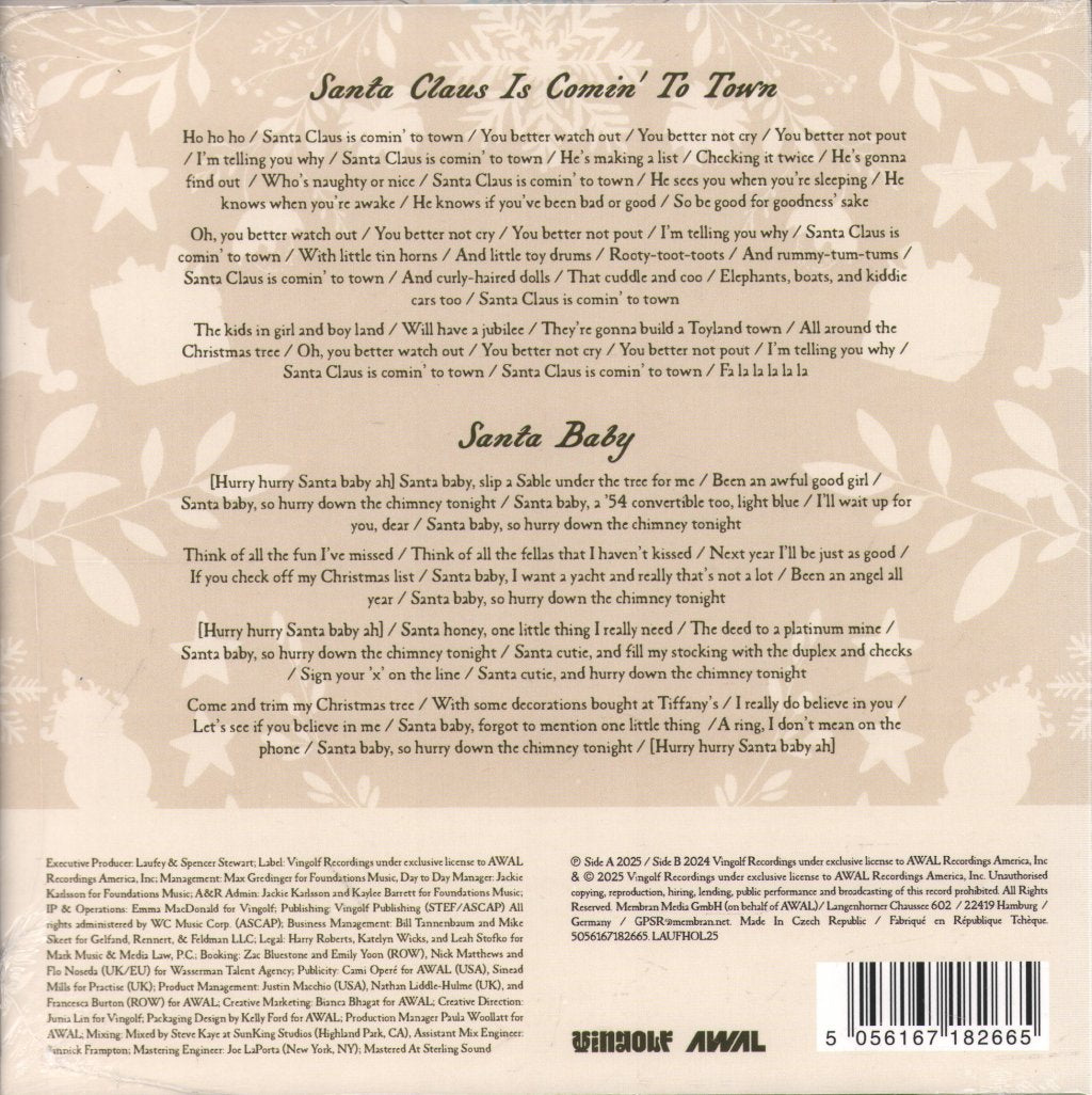 Laufey - A Very Laufey Christmas - Santa Claus Is Comin' To Town Edition - 7 Inch