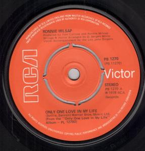 Ronnie Milsap - Only One Love In My Life - 7 Inch