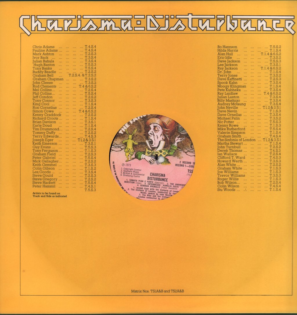Various Artists - Charisma Disturbance - Double Lp