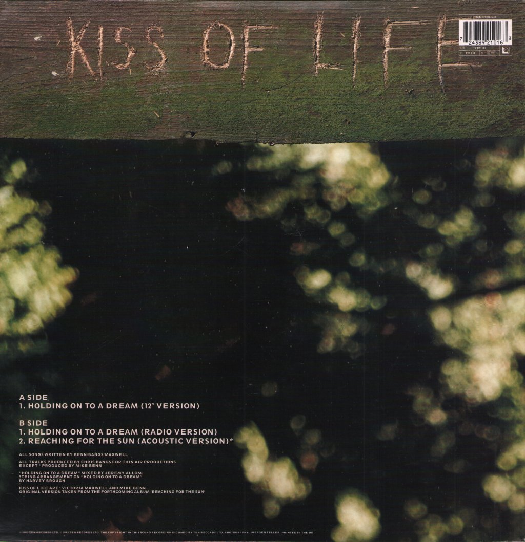 Kiss Of Life - Holding On To A Dream - 12 Inch