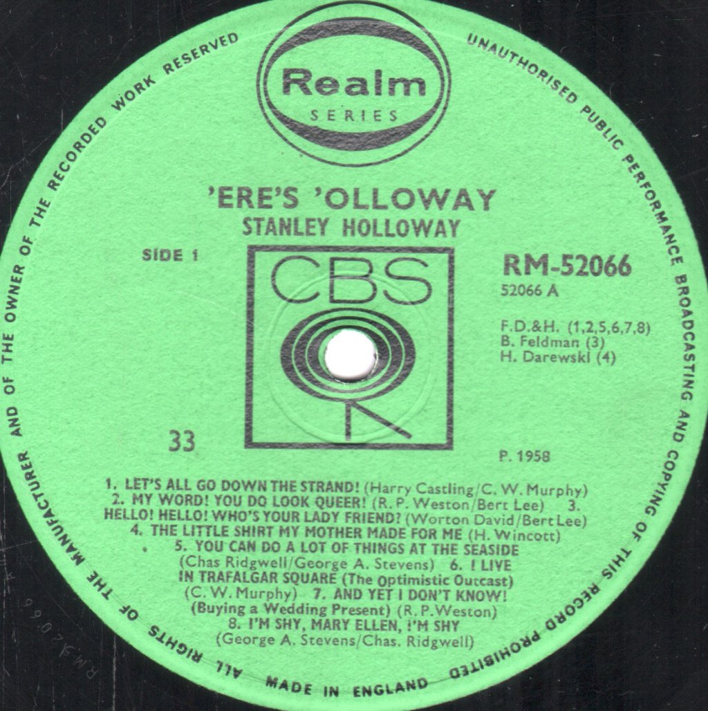 Stanley Holloway - ’Ere’s ’Olloway - Lp