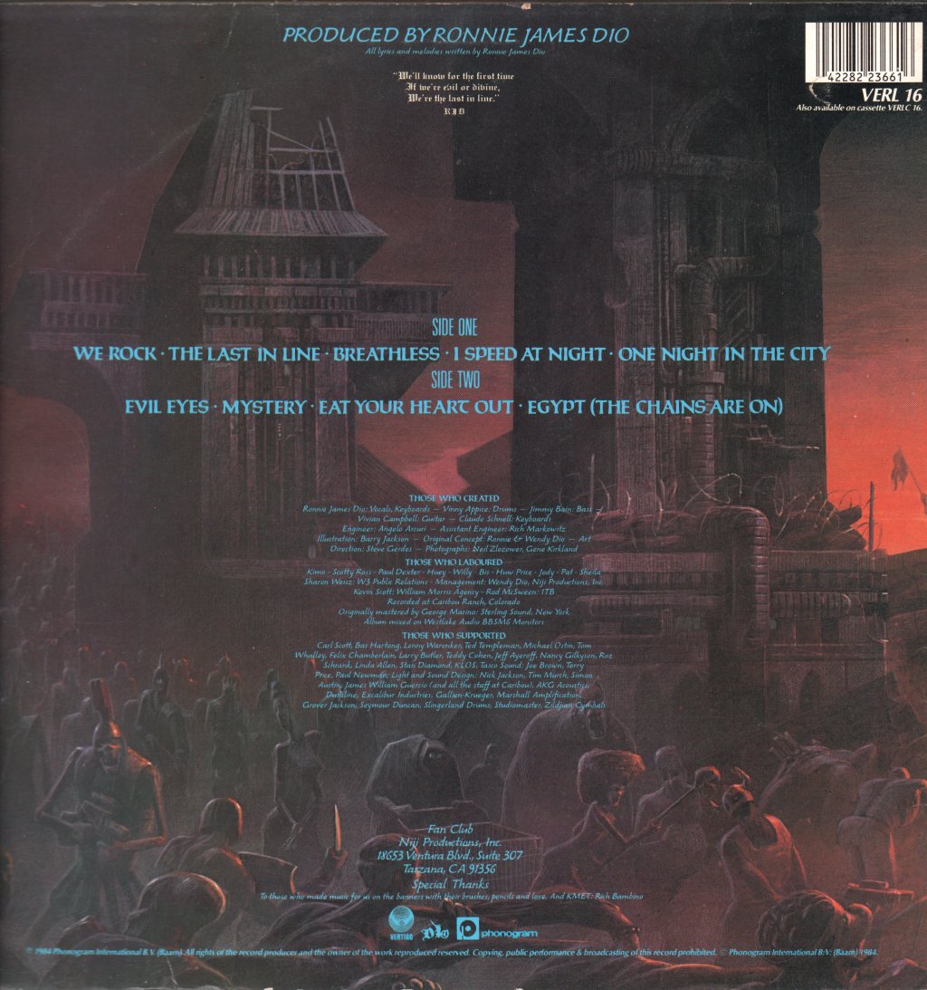 Dio - Last In Line - Lp