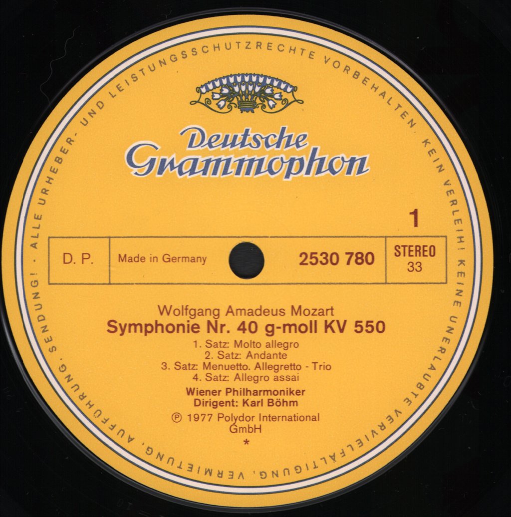 Karl Bohm / Vienna Philharmonic Orchestra - Wolfgang Amadeus Mozart - Symphonies No. 40 / No. 41 "Jupiter" - Lp