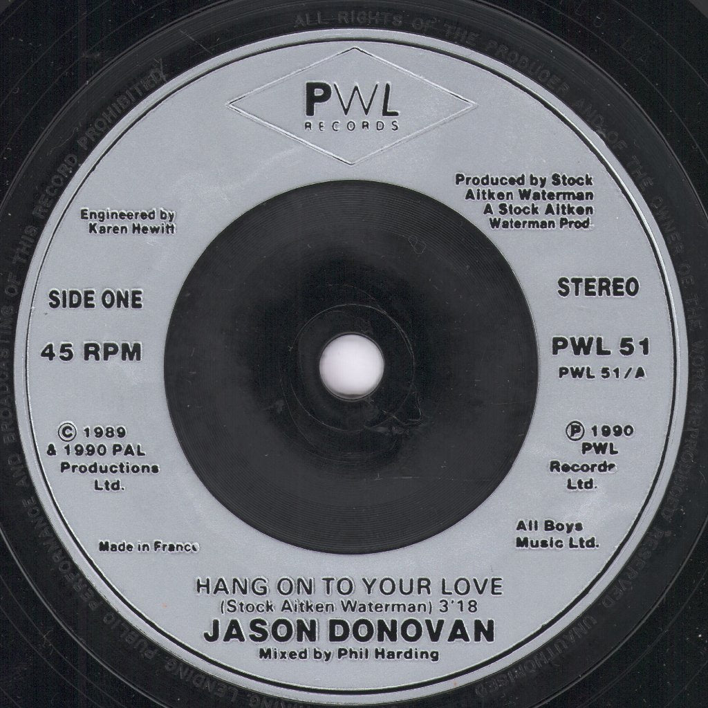 Jason Donovan - Hang On To Your Love - 7 Inch