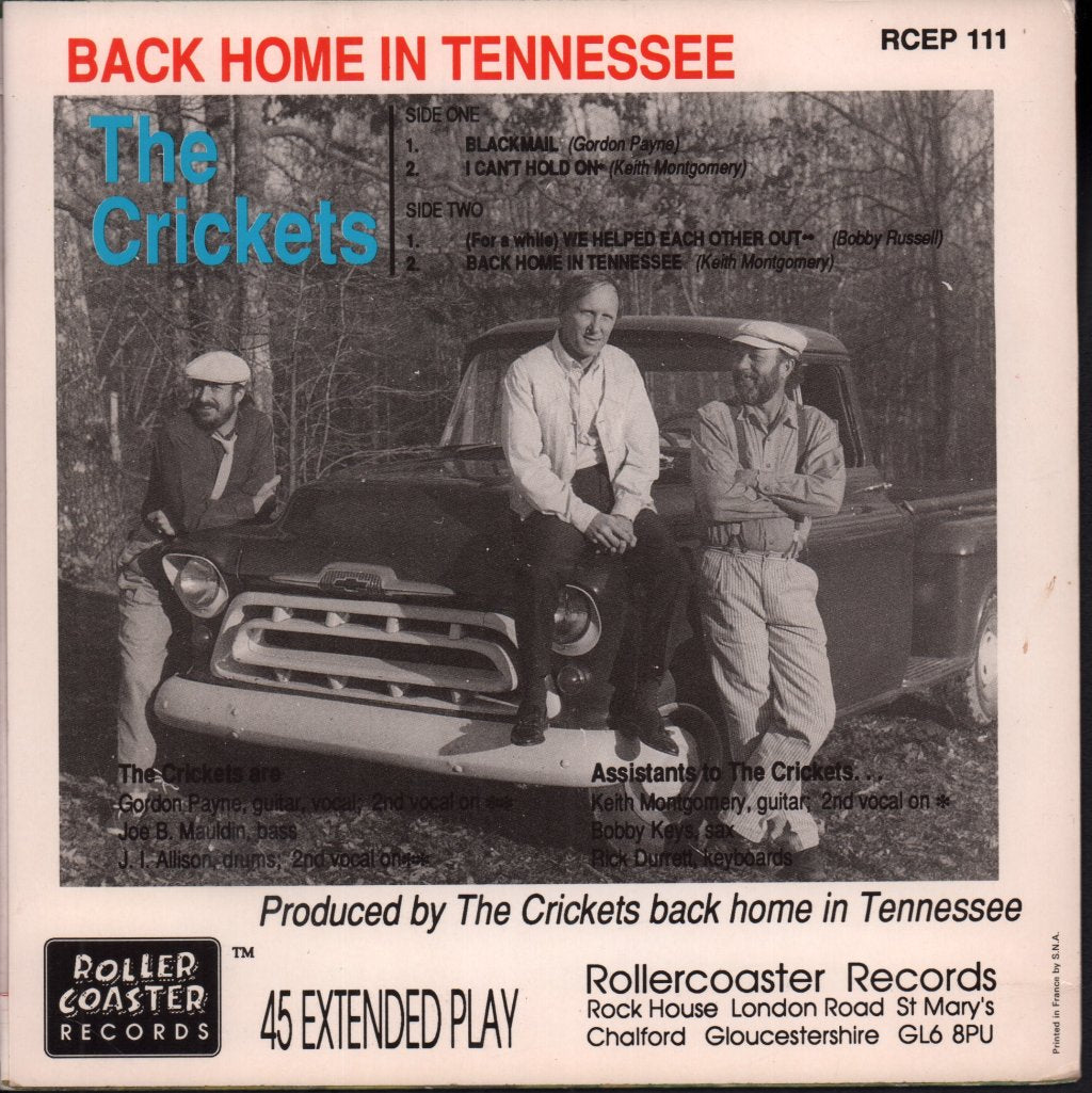 Crickets - Back Home In Tennessee - 7 Inch