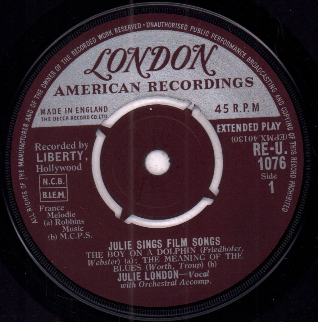 Julie London - Julie Sings Film Songs - 7 Inch
