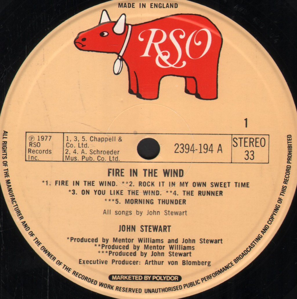 John Stewart - Fire In The Wind - Lp