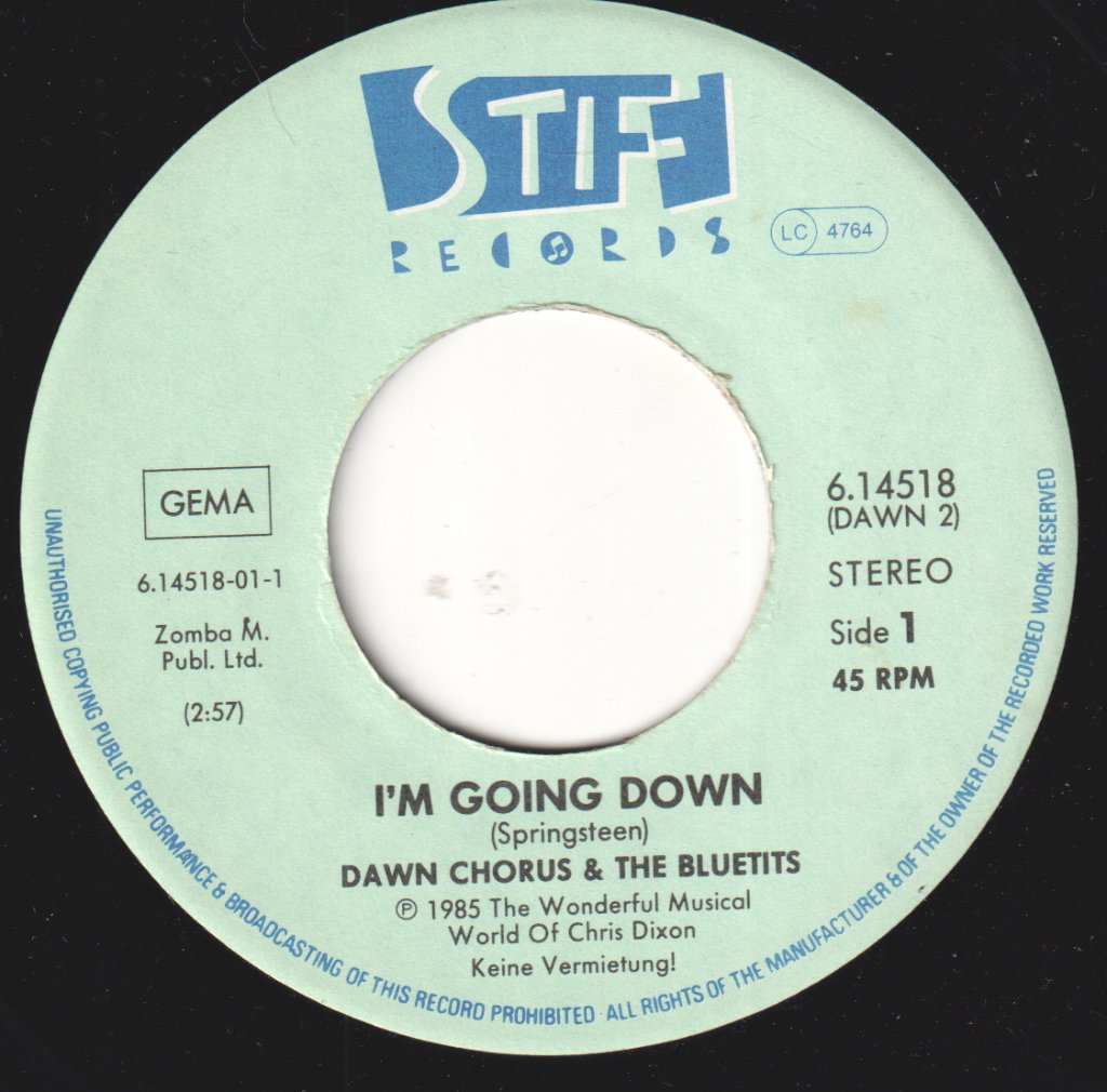 Dawn Chorus And The Bluetits - I'm Going Down - 7 Inch