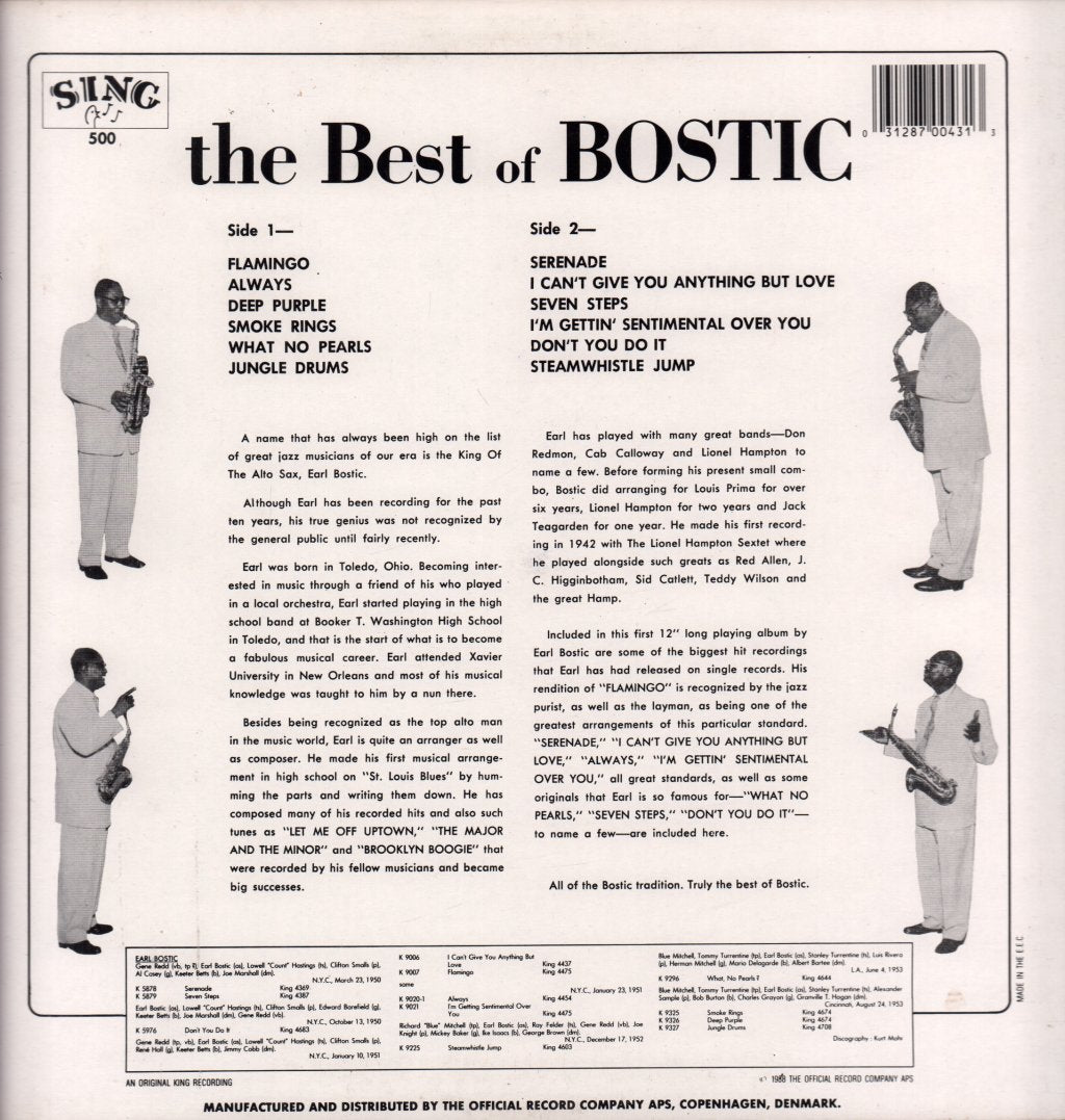 Earl Bostic - Best Of Bostic - Lp