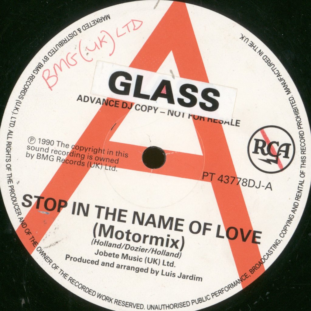 Glass - Stop In The Name Of Love - 12 Inch
