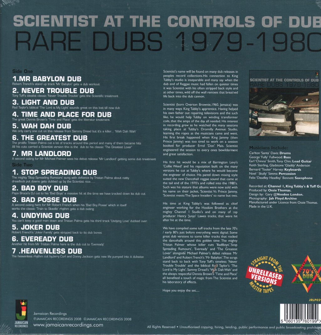 Scientist - Scientist At The Controls Of Dub: Rare Dubs 1979-1980 - Lp