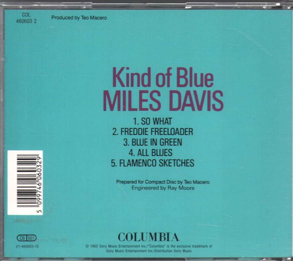 Miles Davis - Kind Of Blue - Cd