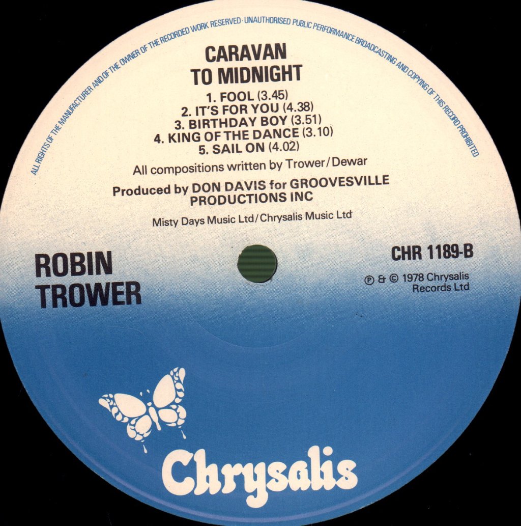 Robin Trower - Caravan To Midnight - Lp