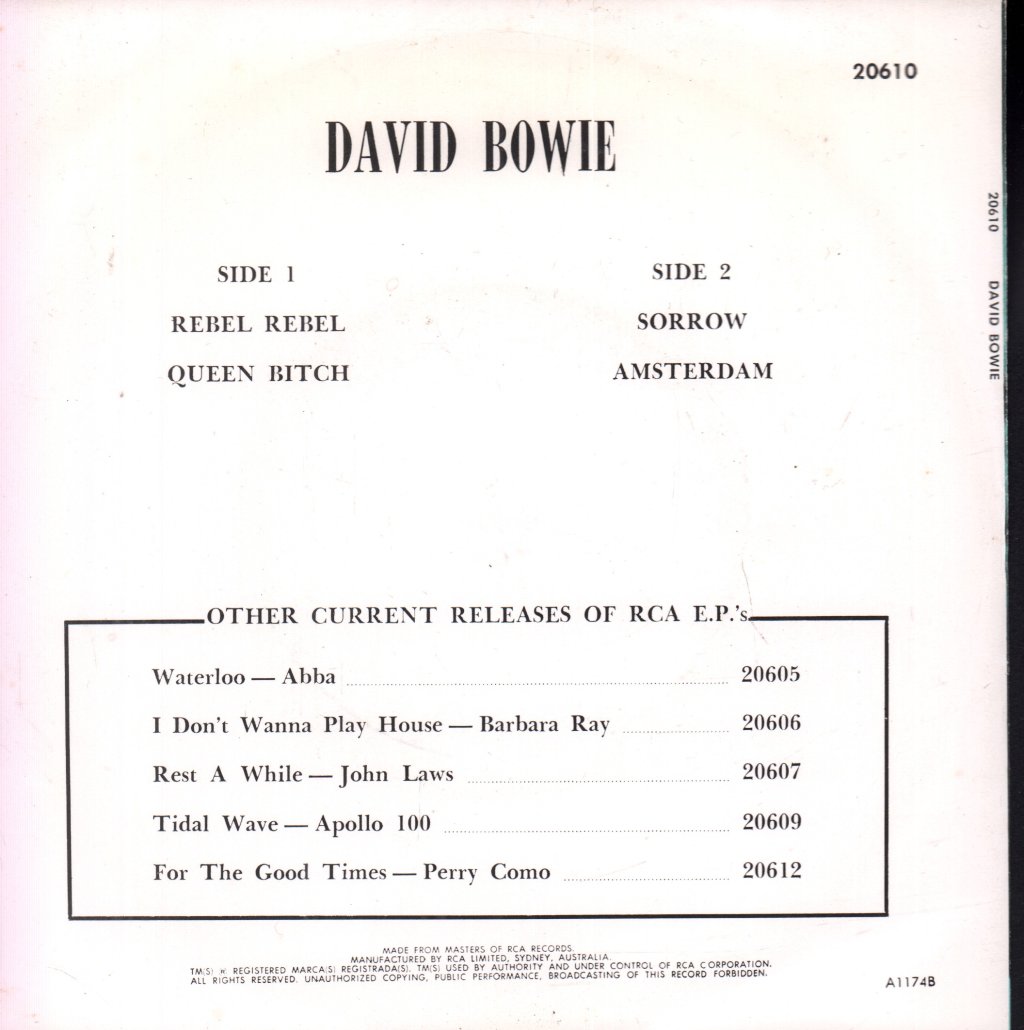 David Bowie - Rebel Rebel - 7 Inch