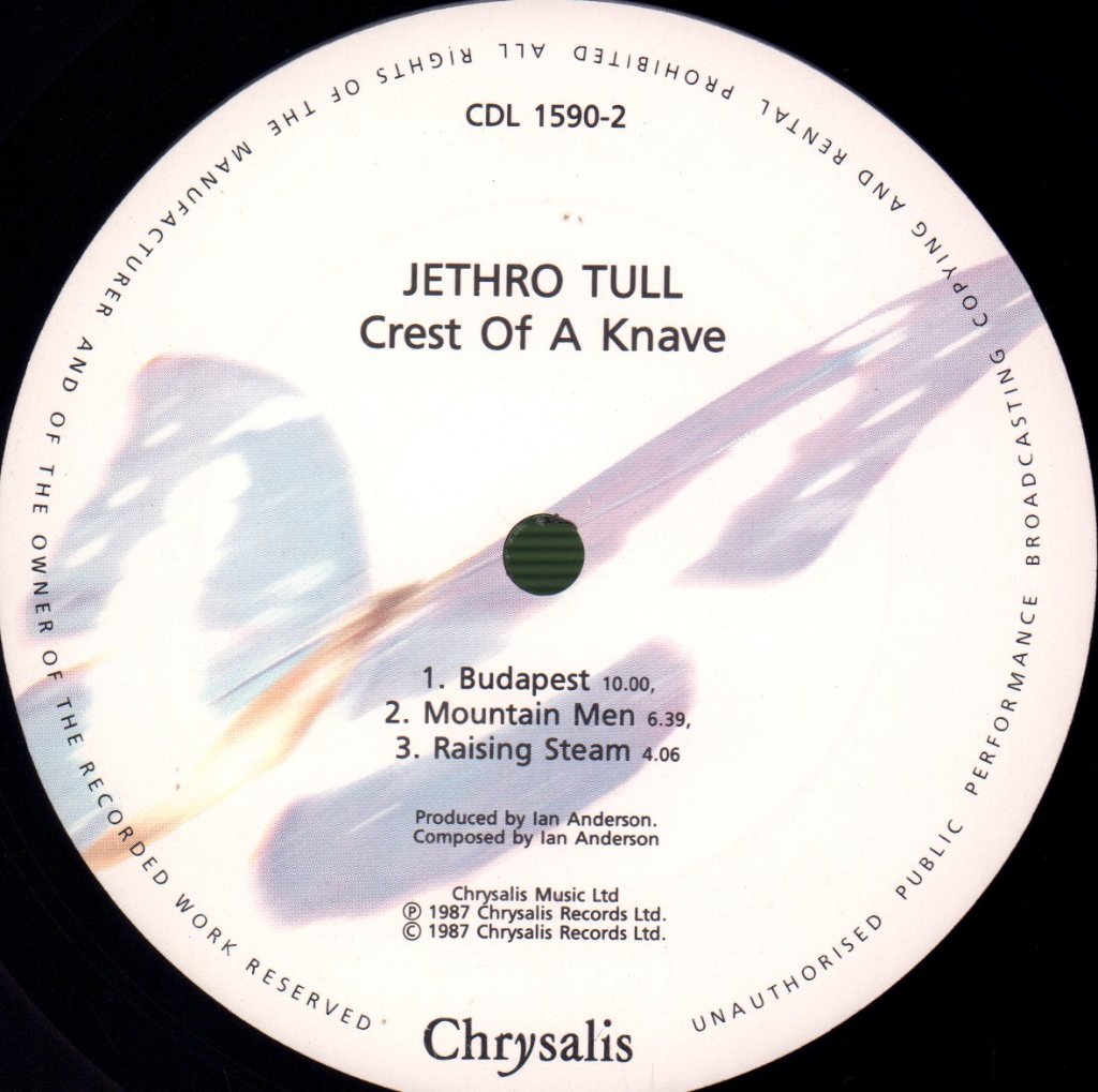 Jethro Tull - Crest Of A Knave - Lp