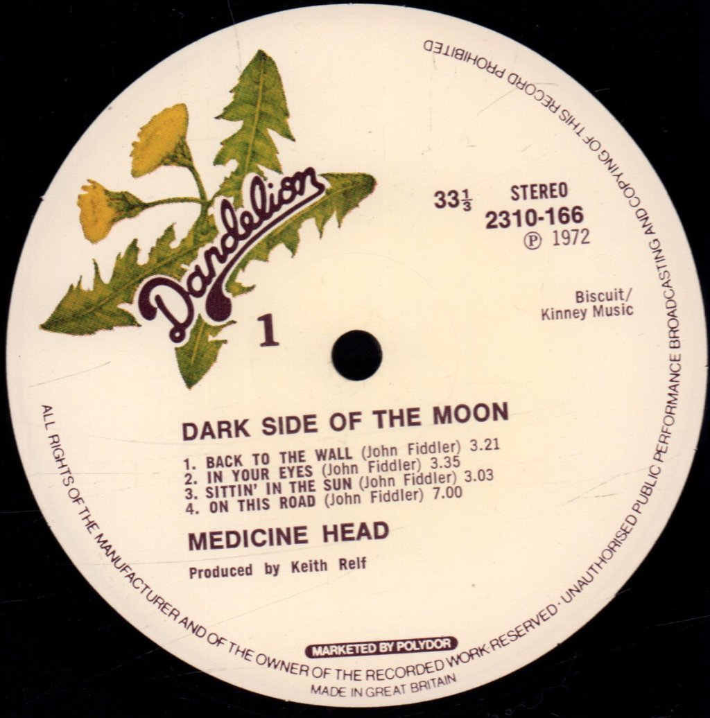 Medicine Head - Dark Side Of The Moon - Lp