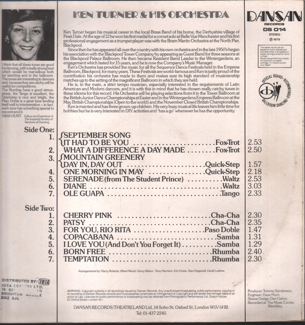 Ken Turner and his Orchestra - Ken Turner & His Orchestra From Blackpool - Lp