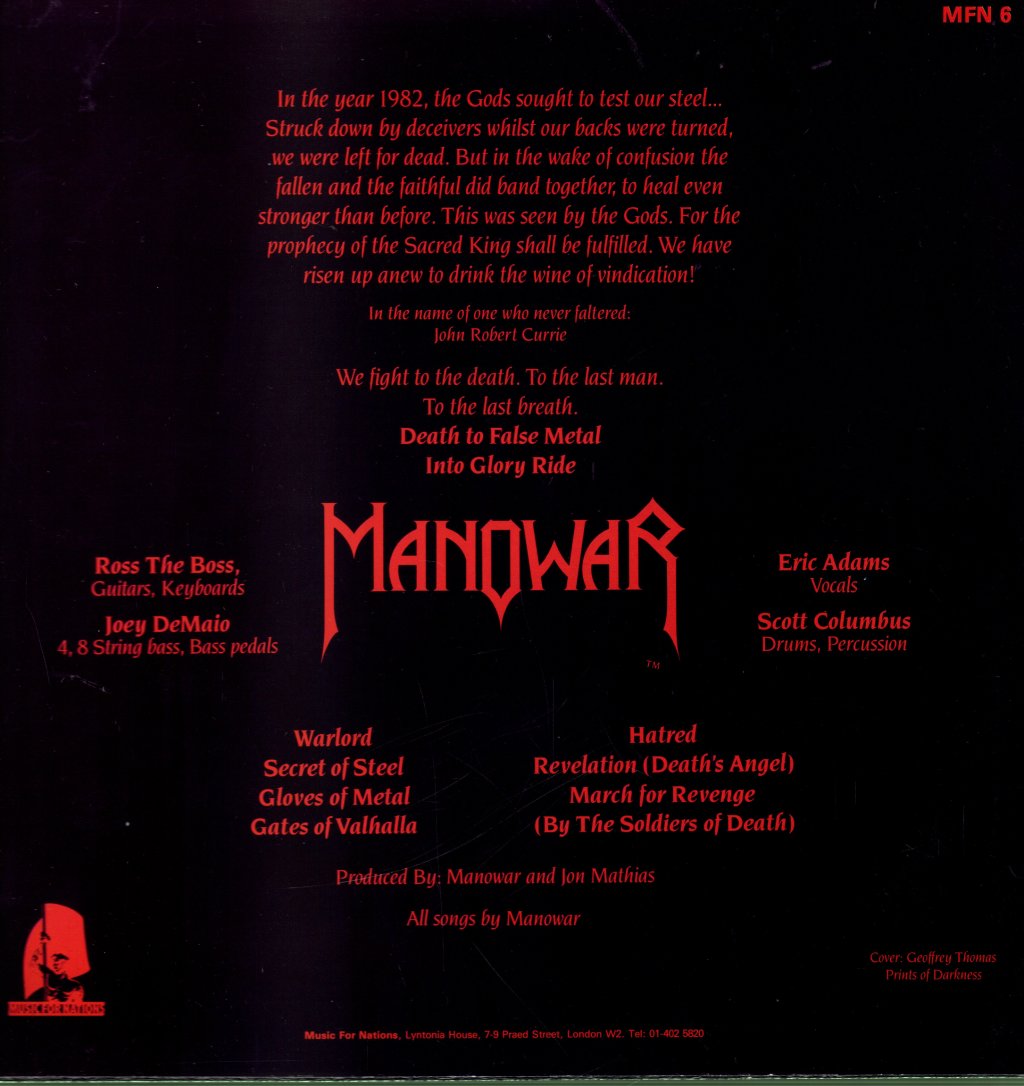 Manowar - Into Glory Ride - Lp