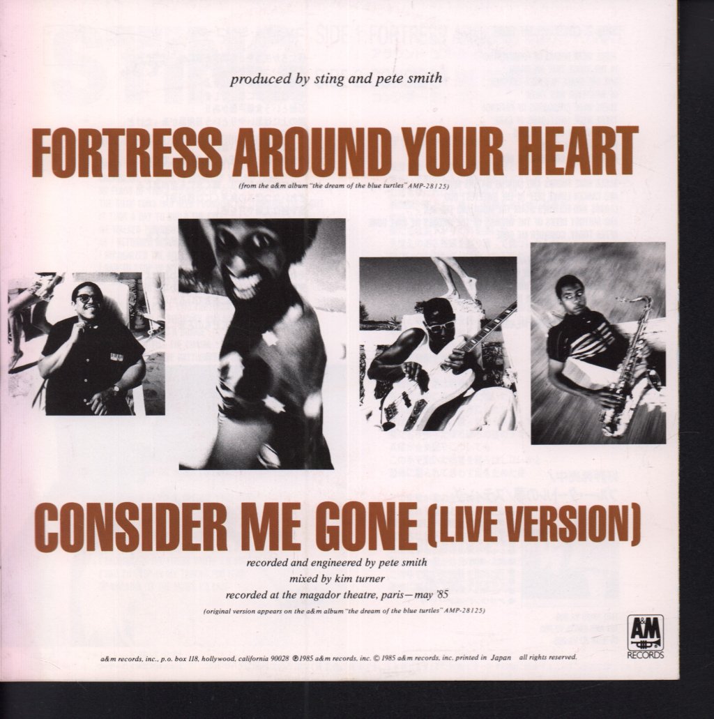 Sting - Fortress Around Your Heart - 7 Inch