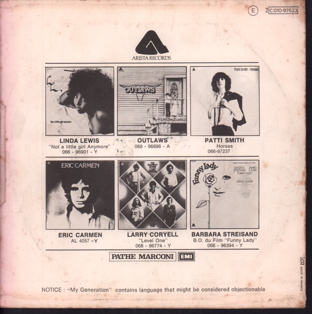 Patti Smith Group - Gloria - 7 Inch