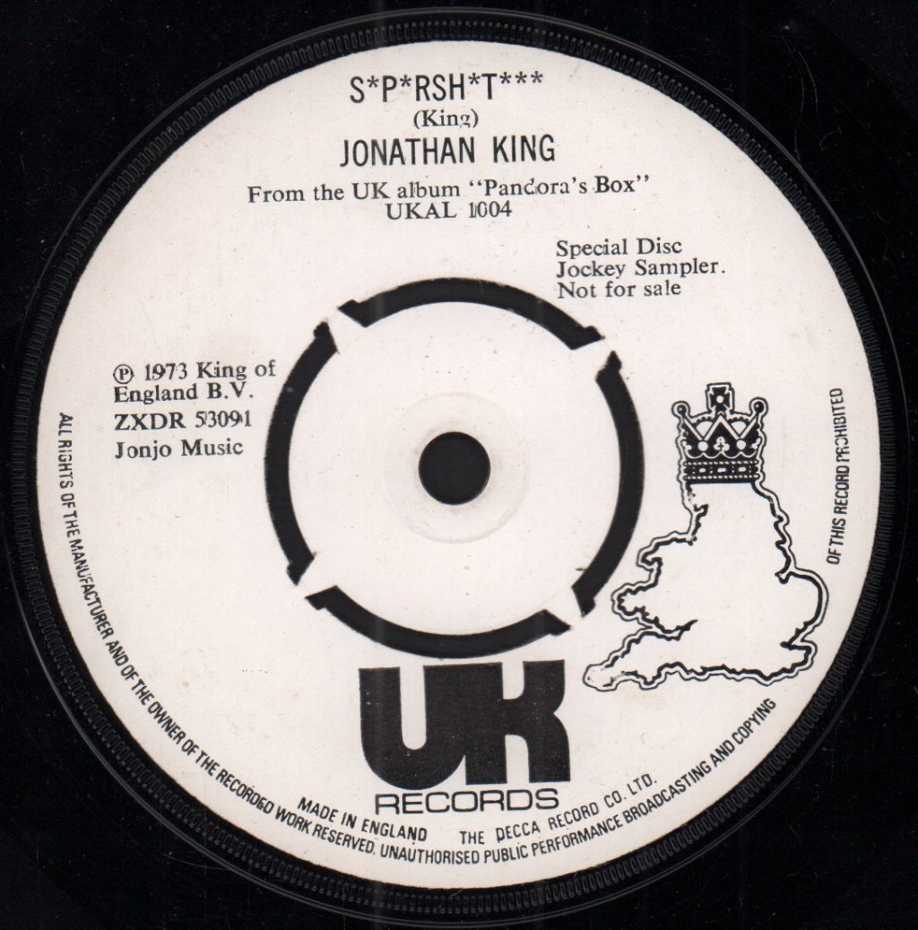 Jonathan King - Be Gay - 7 Inch