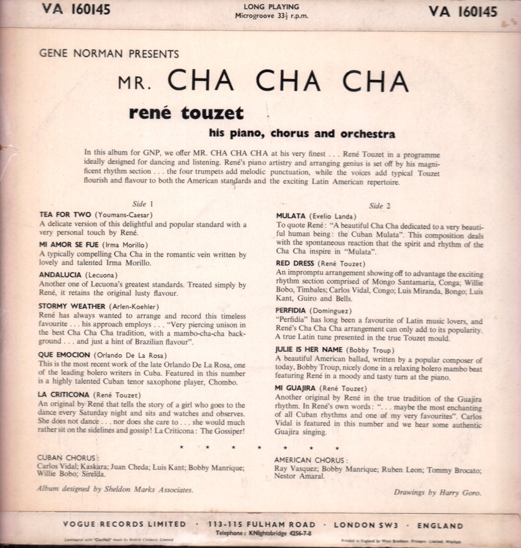 Rene Touzet - Mr. Cha Cha Cha - Lp