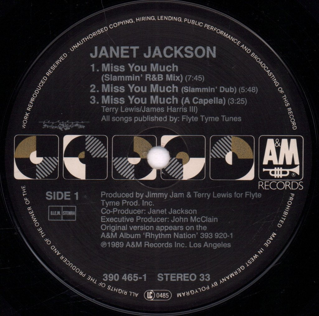 Janet Jackson - Miss You Much - 12 Inch